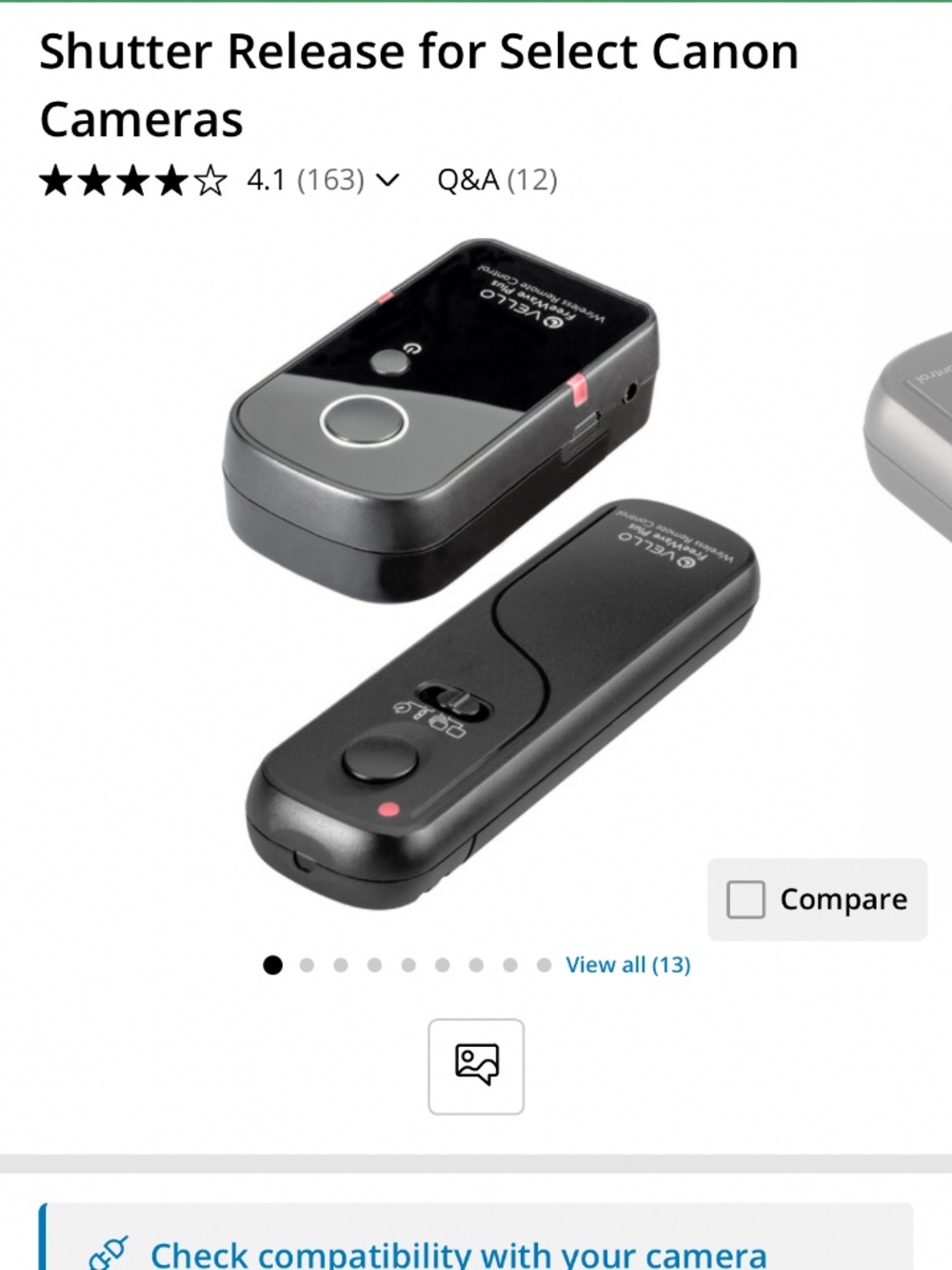 Vello FreeWave wireless remote shutter release